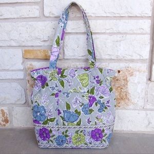 Vera Bradley LAURA Gathered Cinch Tote Purse WATERCOLOR